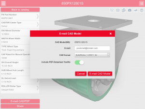 Caster CAD 3D - Email and Download CAD Models and Datasheets